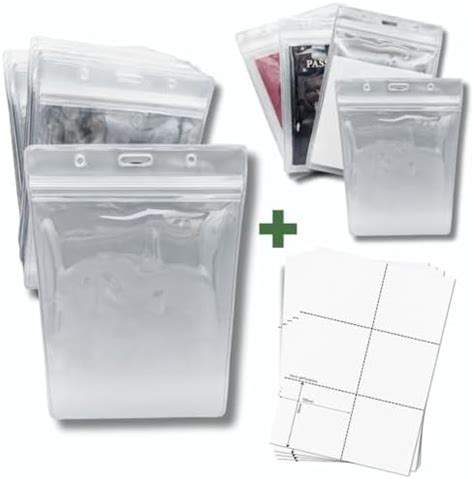 OfficeGear Event Badge Holder [50 Pack] Vertical Hanging Size A6 (4x6 ...