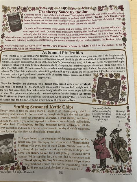 Trader Joe's Weekly Ad Thanksgiving 2022, November - Trader Joe's Reviews