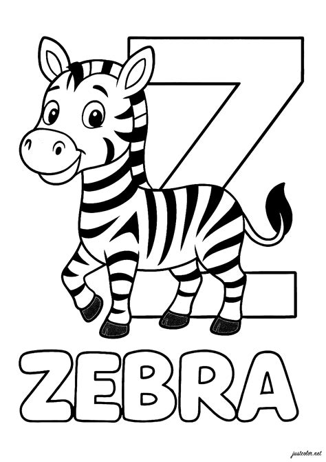 Z For Zebra Coloring Page With Handwriting Practice - Z Is for Zebra Coloring Page