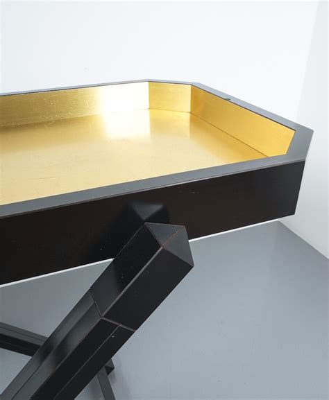 Luigi Caccia Dominioni Attr. Black Wood Console Tray Table, Italy ...