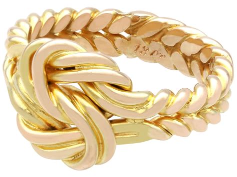 1800s Antique Victorian 18k Yellow Gold Knot Ring For Sale at 1stDibs