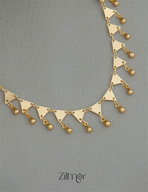 PE101851 - Gold Plated Geometric shape Collar Necklace – Zilmor