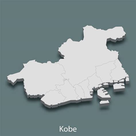 3d isometric map of Kobe is a city of Japan 11309838 Vector Art at Vecteezy