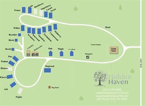 Campground Map – Hidden Haven