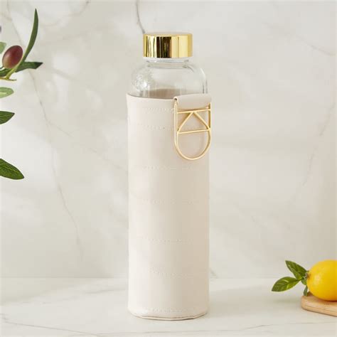 Buy Travis Devon Set of 2 Glass Water Bottles with Covers - 600ml from ...