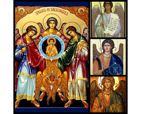 Archangels Michael Gabriel And Raphael Icon