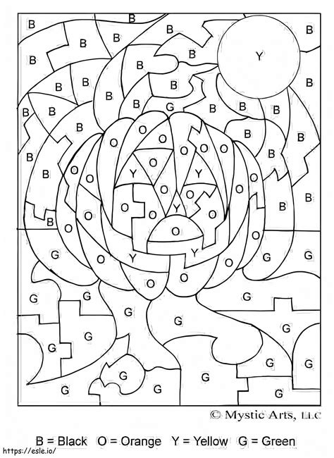 Halloween Coloring Pages Color By Number Printable