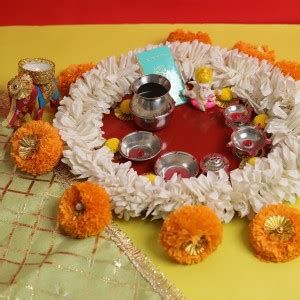 Royals of Sawaigarh Diwali Pooja Thali Set With Beautiful Elephant ...