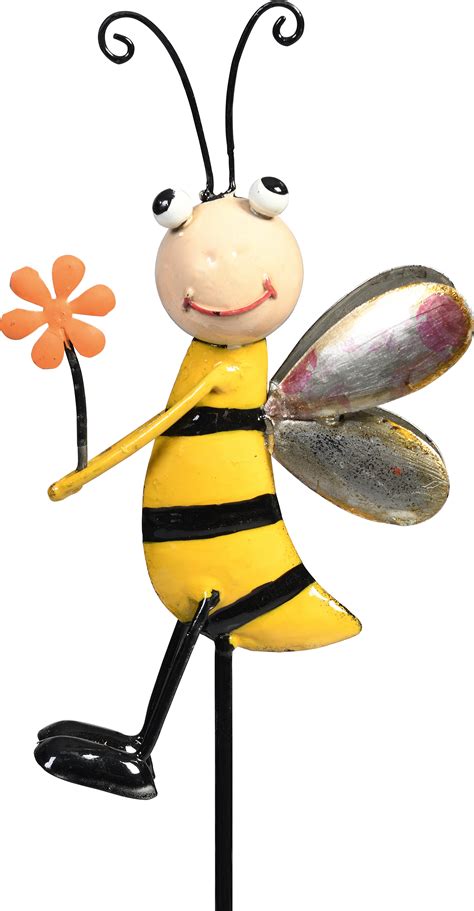 Zahradní zápich včelka s květinou, vícebarevná, 70 x 4 x 10 cm koupit v OBI