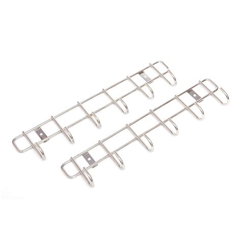 Raffles Stainless Steel Hook Patti/Rail, Size 6, 35x4x9 cms (Pack of 2 ...