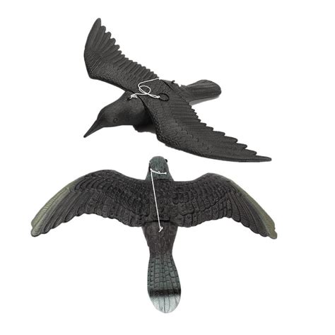 Wmart 2pcs Realistic Hawk & Crow Scare Cat Scarer Rabbit Repeller Pest ...
