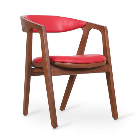 Ince - Teak Dining Chair, Upholstered Back | Alankaram