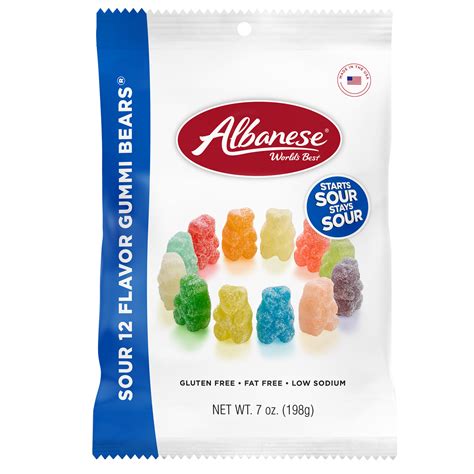 Albanese Sour 12 Flavor Gummy Bears 7oz Bag - Grandpa Joe's Candy Shop