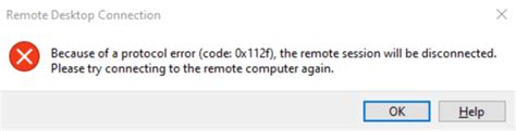 Image result for Remote Desktop Connection Protocol Error