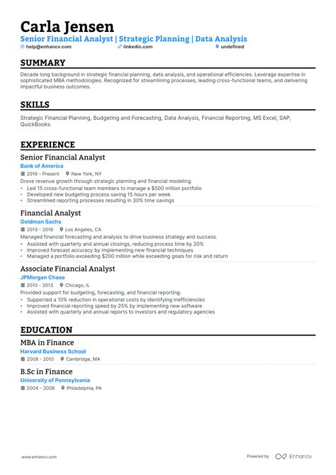MBA Application Resume Format 的图像结果