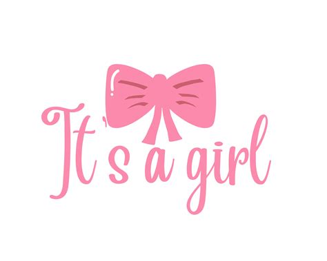 Baby Announcement, It's a Girl, Baby Girl SVG Instant Download SVG, PNG ...