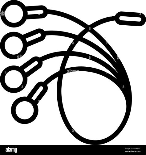 Holter ECG System Cable. EKG Snap wire for Holter Monitor. Electronic device measuring heart ...