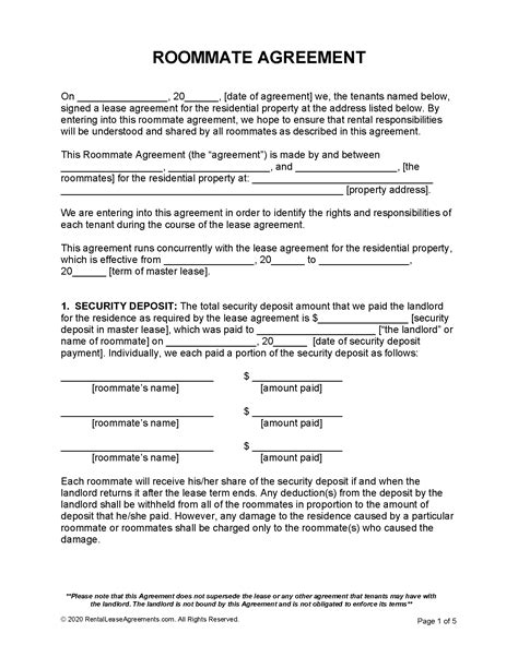 room rental agreement doc rental agreement templates room rental ...