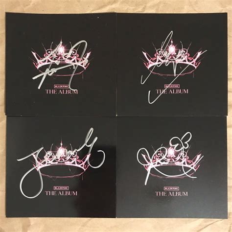 「親筆簽名」BLACKPINK THE ALBUM 英國限定親筆簽名卡套組 Jisoo Lisa Jennie Rosé | 蝦皮購物