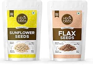 Heka Bites 100% Raw Super Seeds Assorted Pack of 2 - Flax Seeds ...