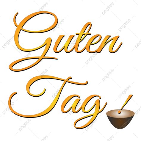 Golden Color Text Vector Hd Images, Guten Tag Text Golden Color ...