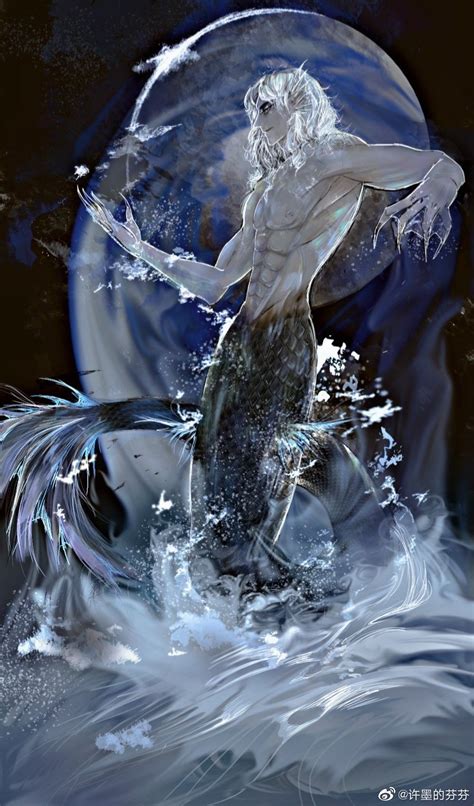 德萨罗人鱼 Desharow Merman | Putri duyung fantasi, Sketsa, Ilustrasi