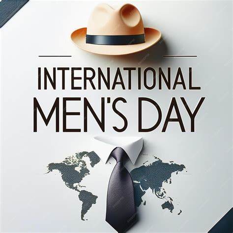 A poster for international men s day with a hat and tie | Premium AI ...