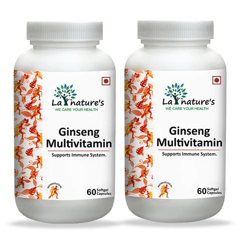 LA NATURE'S WE CARE YOUR HEALTH Ginseng Multivitamins & Multimineral ...