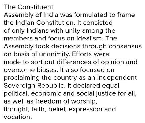 describe the composition and contribution of constituent assembly of ...