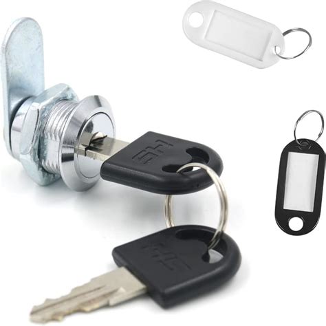 One zinc Alloy Silver Mailbox Lock with 2 Mailbox Keys and 2 Key Chains, Chest of Drawer cam ...