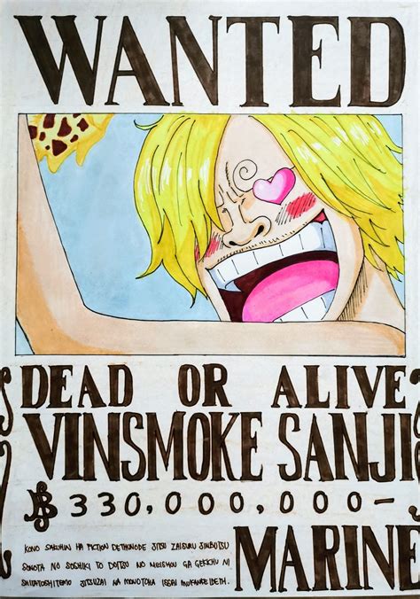 Sanji Wanted Poster Wallpapers - Wallpaper Cave