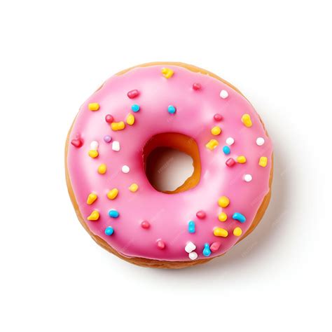 Premium AI Image | a pink donut with sprinkles