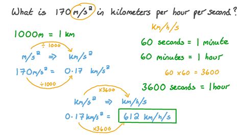 Question Video: Conversion of Acceleration Units | Nagwa