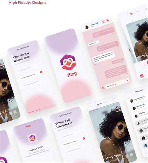 Fling (Dating App) UX Case Study on Behance