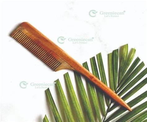 Neem Wood Comb - Greeniecan Neem Wood Comb With Handle Trader ...
