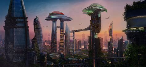 www.neilmillervfx.com - Concept Art Sci - Fi CITY
