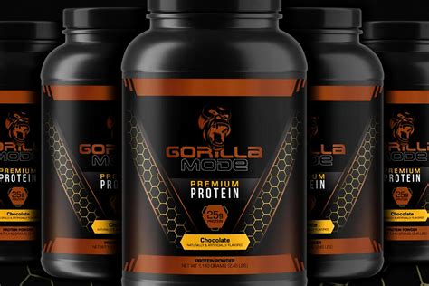 Gorilla Mind's Chocolate flavor of transparent Premuim Protein