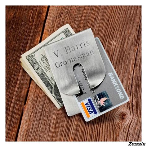 Personalized Stainless Steel Money Clip and Wallet | Personalized money ...