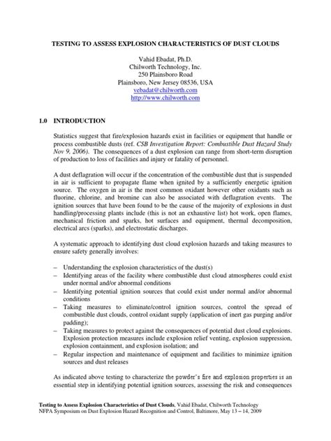 Image result for Dust Explosion Test