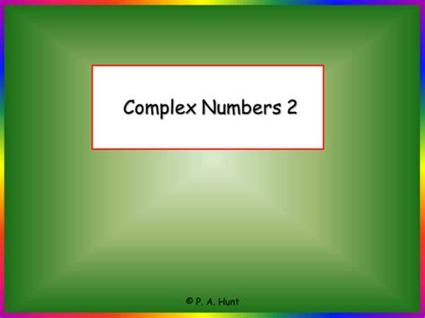 Image result for Complex Number II
