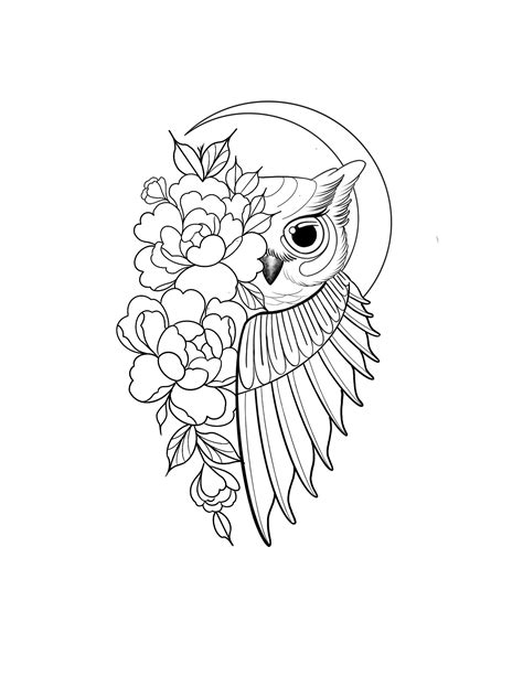 Owl Drawing Outline at Jack Viola blog