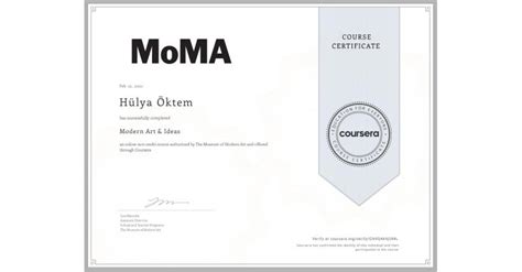 Completed this remarkable course in Coursera with MoMA under the ...