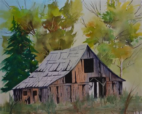 How To Paint An Old Barn On Canvas at David Delarosa blog - painting of a barn