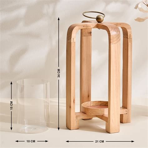 Buy Driftwood Wooden Lantern - Large from Home Centre at just INR 1799.0
