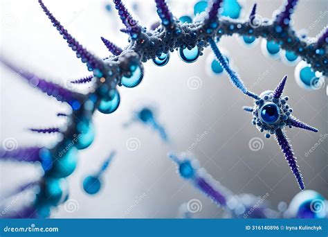 Micro World. a Variety of Cells Under a Microscope Stock Photo - Image of blue, signal: 316140896
