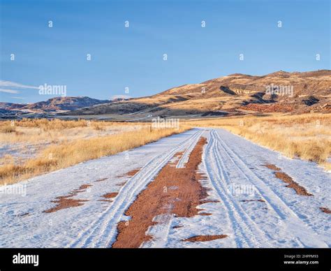 dirt ranch road in foothills of Rocky Mountains - Red Mountain Open ...