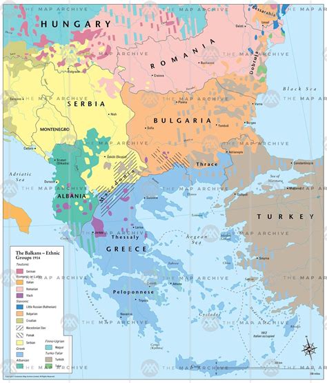 Map Of Balkans 1914