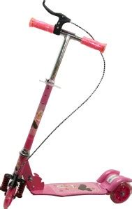 Wembley Kids Pink Designer Graphics Folderable 3 Wheeler Scooty with ...