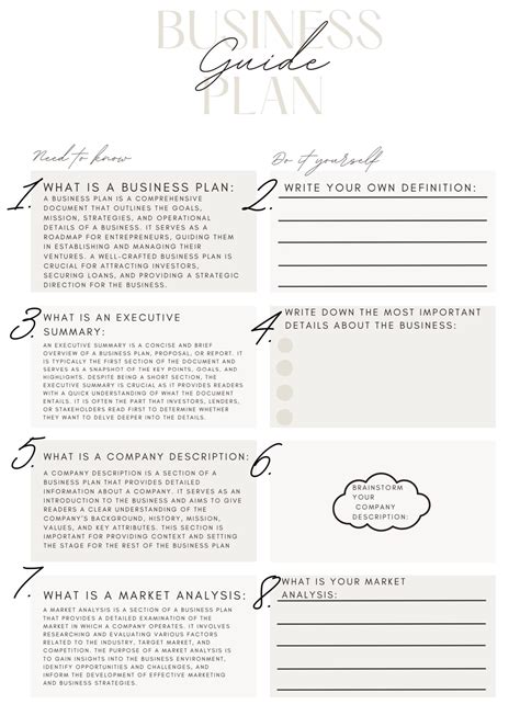 Business Plan Guide Template 的图像结果