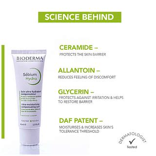 Bioderma Sebium Hydra Moisturiser Cream 40 Ml - Uses, Side Effects ...